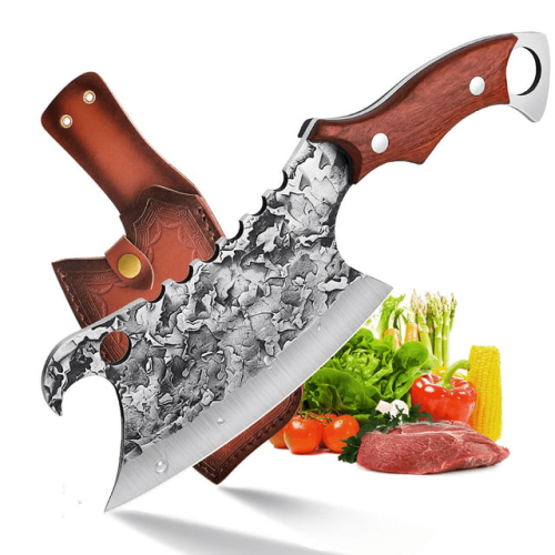 Dream Reach Butcher Knife Outdoor Meat Cleaver with Leather Sheath for Outdoor Camping Cooking BBQ Perfect Valentine's Day Gift for Men Hunting Campin Dream Reach Butcher Knife Outdoor Meat Cleaver with Leather Sheath for Outdoor Camping Cooking BBQ Perfect Valentine's Day Gift for Men Hunting Campin