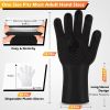 BBQ Gloves, 1472¬∞F Heat Resistant Fireproof Mitts, Silicone Non-Slip Washable Oven Kitchen Gloves for Barbecue, Grilling, Cooking, Baking, Camping, S